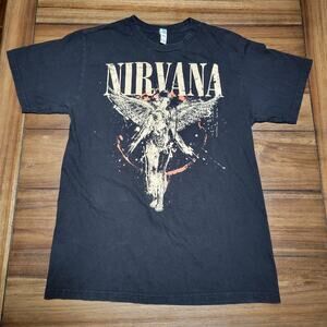 Nirvana Black Unisex Tee (TeeStyled) In Utero Album Cover - Size Medium